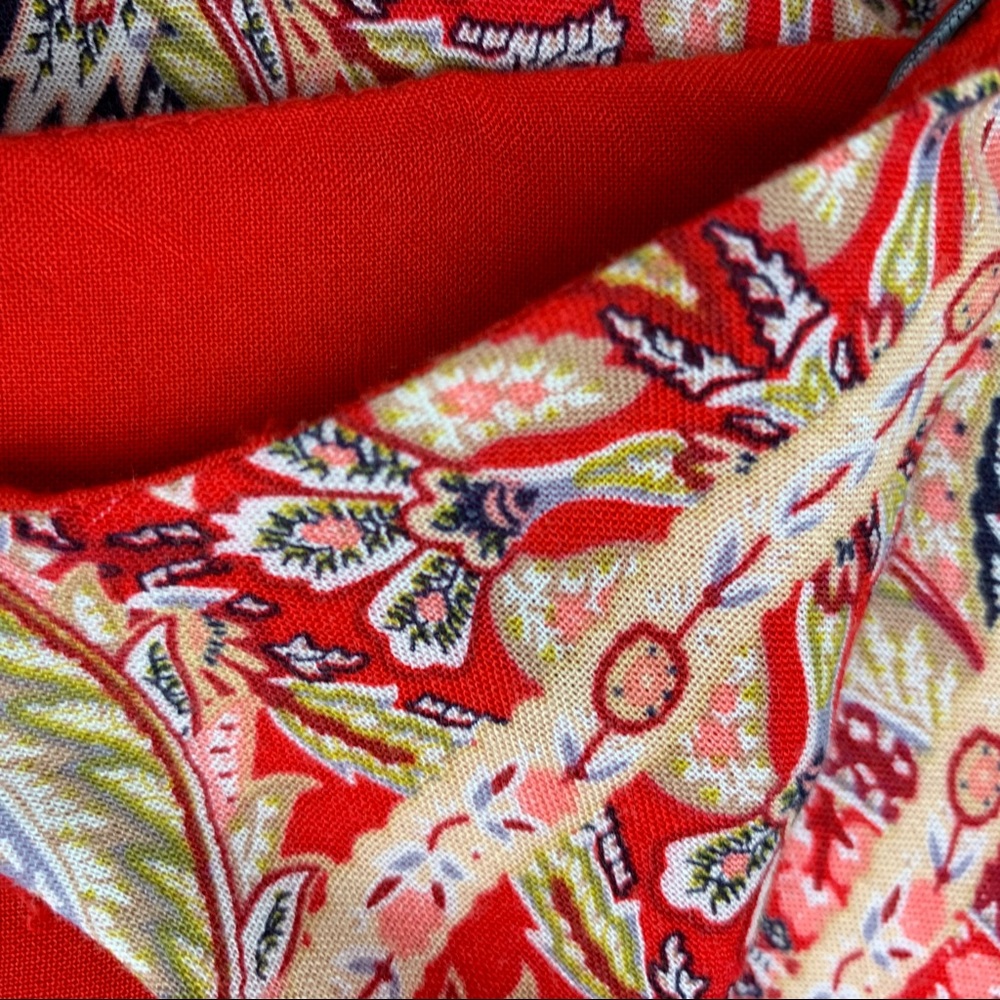 Lulu’s Swing Sleeveless Dress Racerback Red Print - Picture 6 of 7